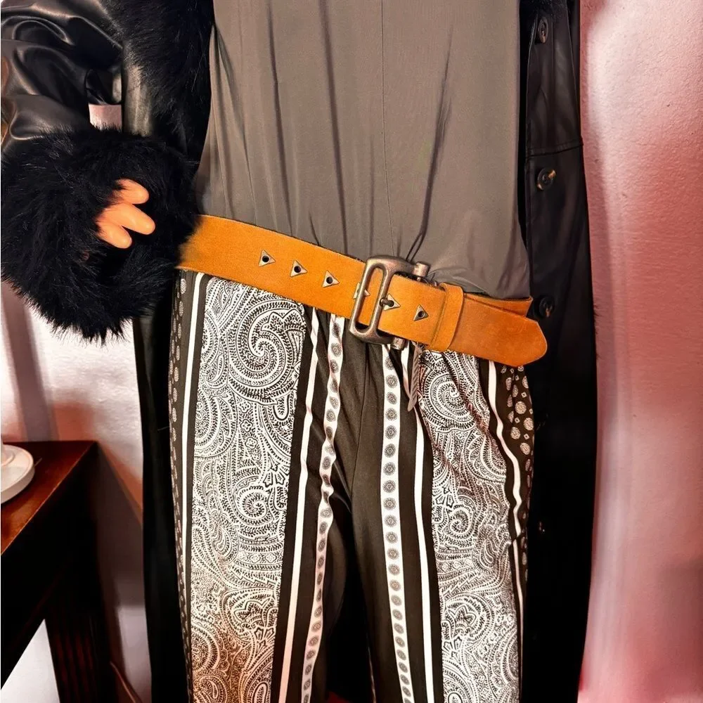 We The Free Tan Belt with Silver Accents